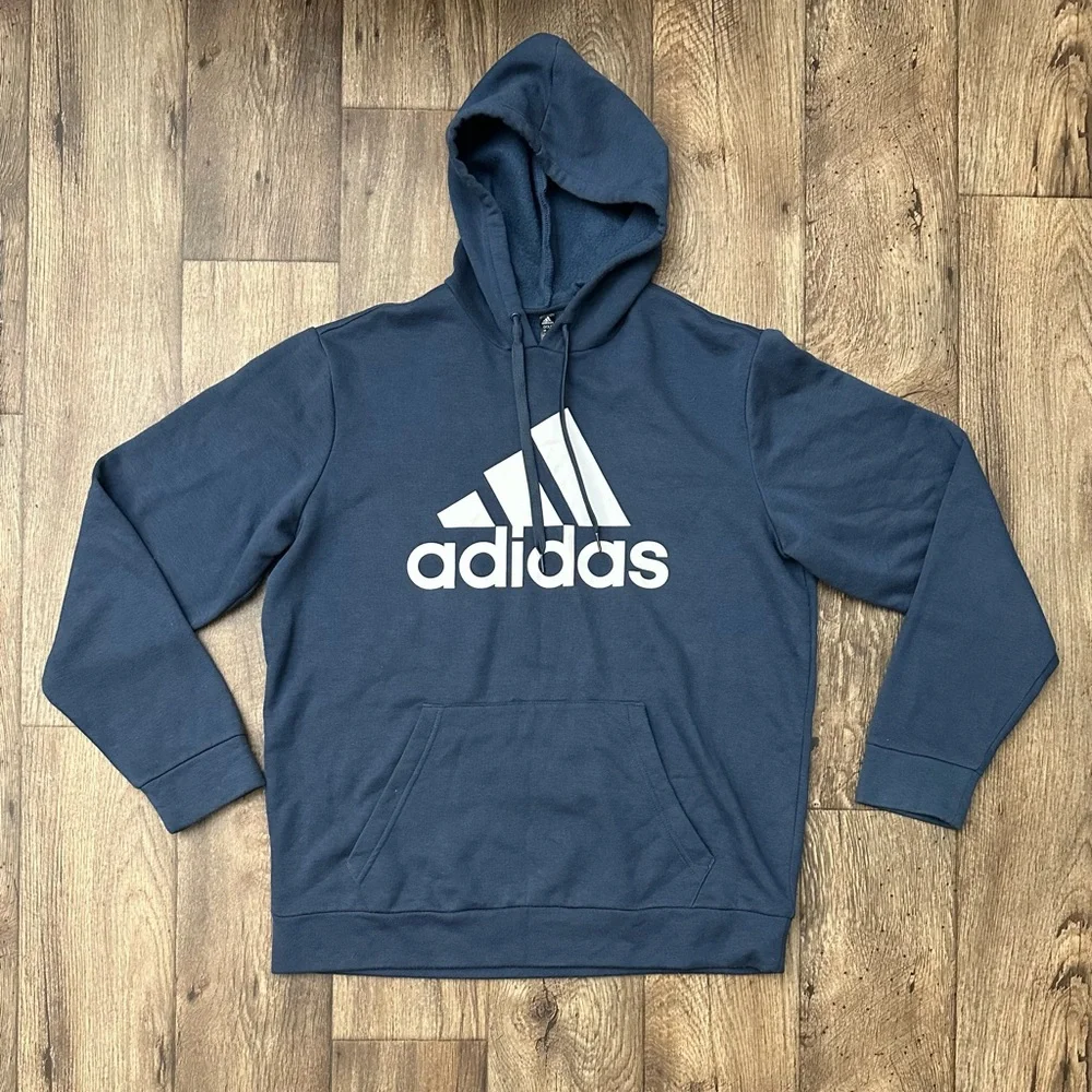 Adidas Golf Hoodie Adult Size L Logo Navy Blue Pullover Soft